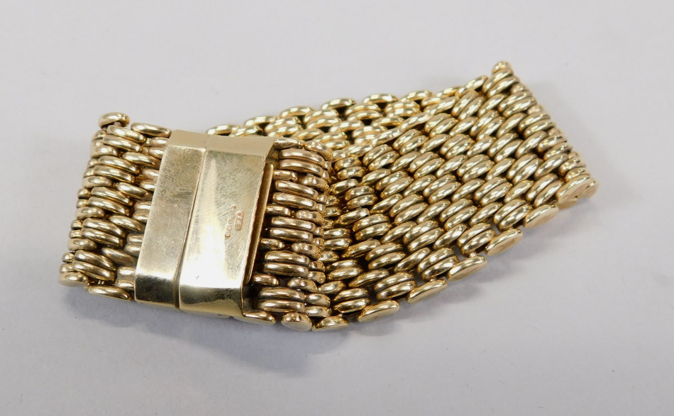 Appraisal: A ct gold bracelet of five double bar design g