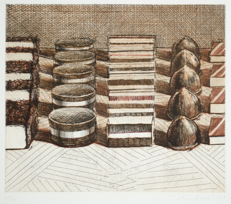 Appraisal: WAYNE THIEBAUD COLOR ETCHING AND DRYPOINT California Arizona born Chocolates