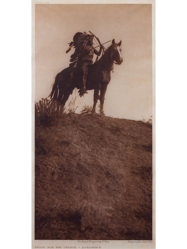 Appraisal: Edward Sheriff Curtis American - Ready for the Charge-Absaroke Edward