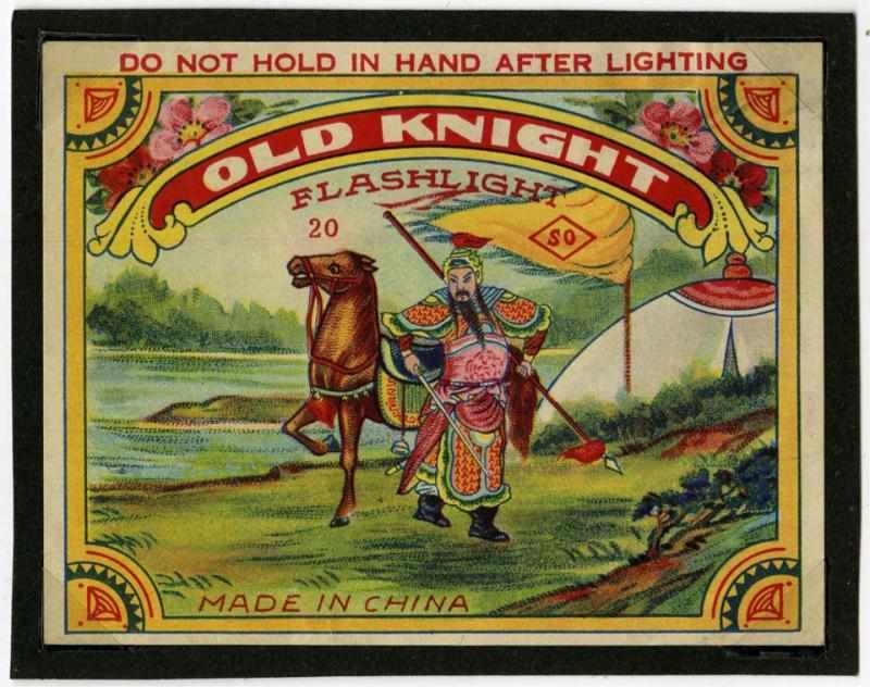 Appraisal: Old Knight -Pack Firecracker Label Class Beautiful image and colors