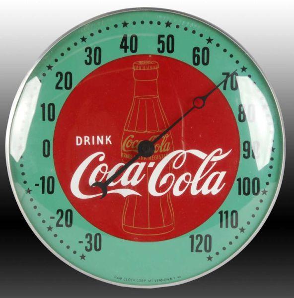 Appraisal: Coca-Cola Pam Thermometer Description Glass front dial thermometer Nice example