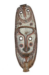 Appraisal: SEPIK RIVER HOUSE BOARD Large proportions with a protruding tongue