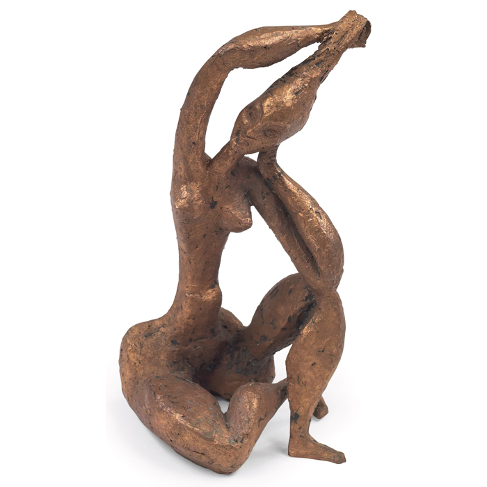 Appraisal: John W Rhoden American - sculpture bronze ''Woman Combing Hair''