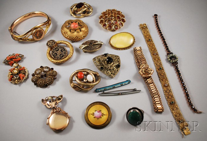 Appraisal: Group of Antique Jewelry including brooches bracelets and other items