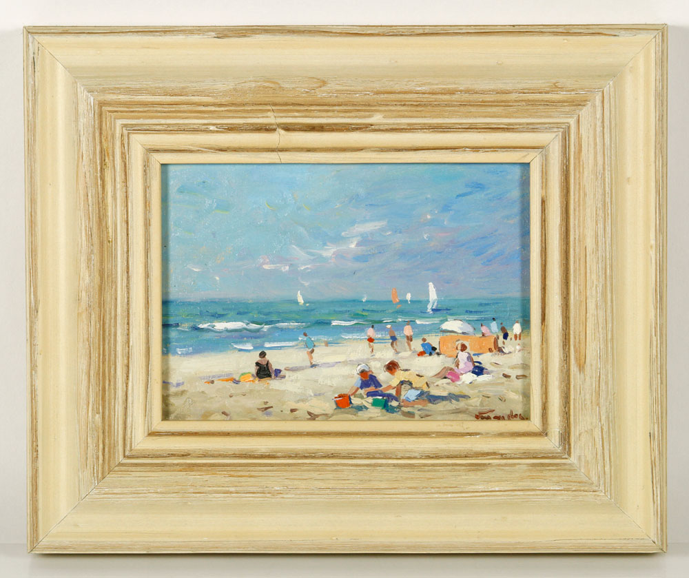 Appraisal: - Van der Plas Beach Scene O W Niek van