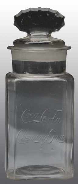 Appraisal: Glass Coca-Cola Chewing Gum Jar Description to Nice strong overall