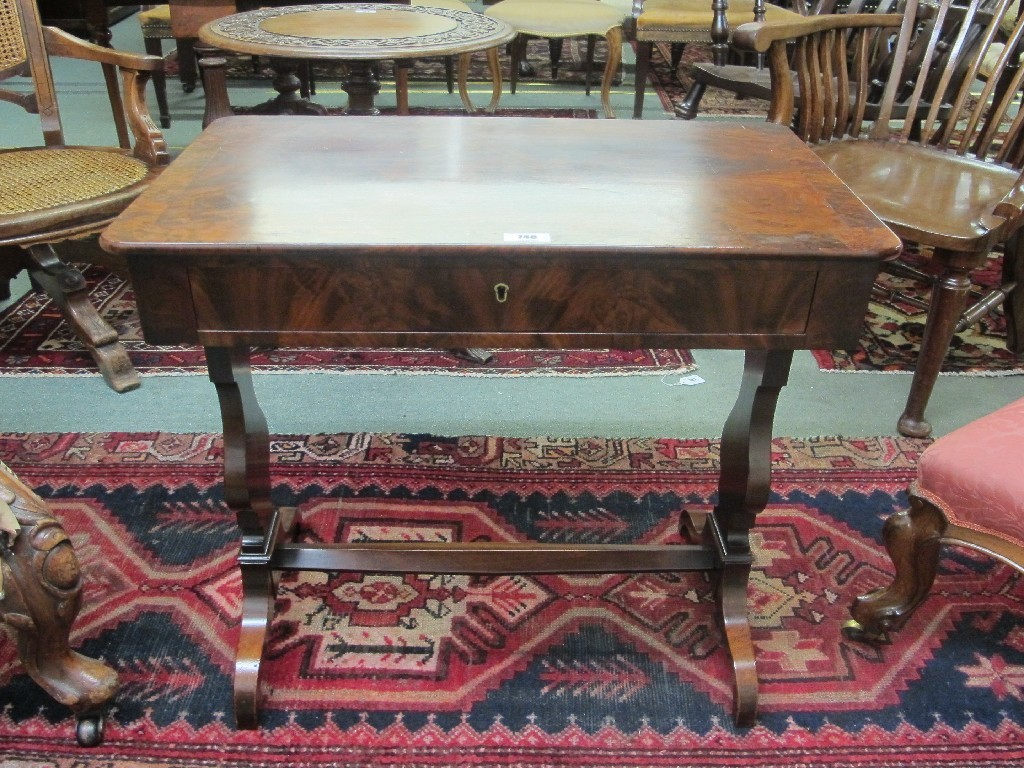 Appraisal: Late Victorian mahogany single drawer table