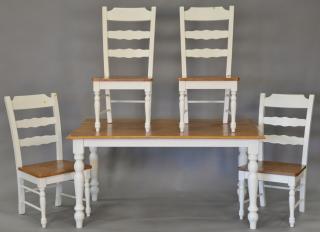 Appraisal: Contemmporary kitchen table and four chairs x Contemmporary kitchen table