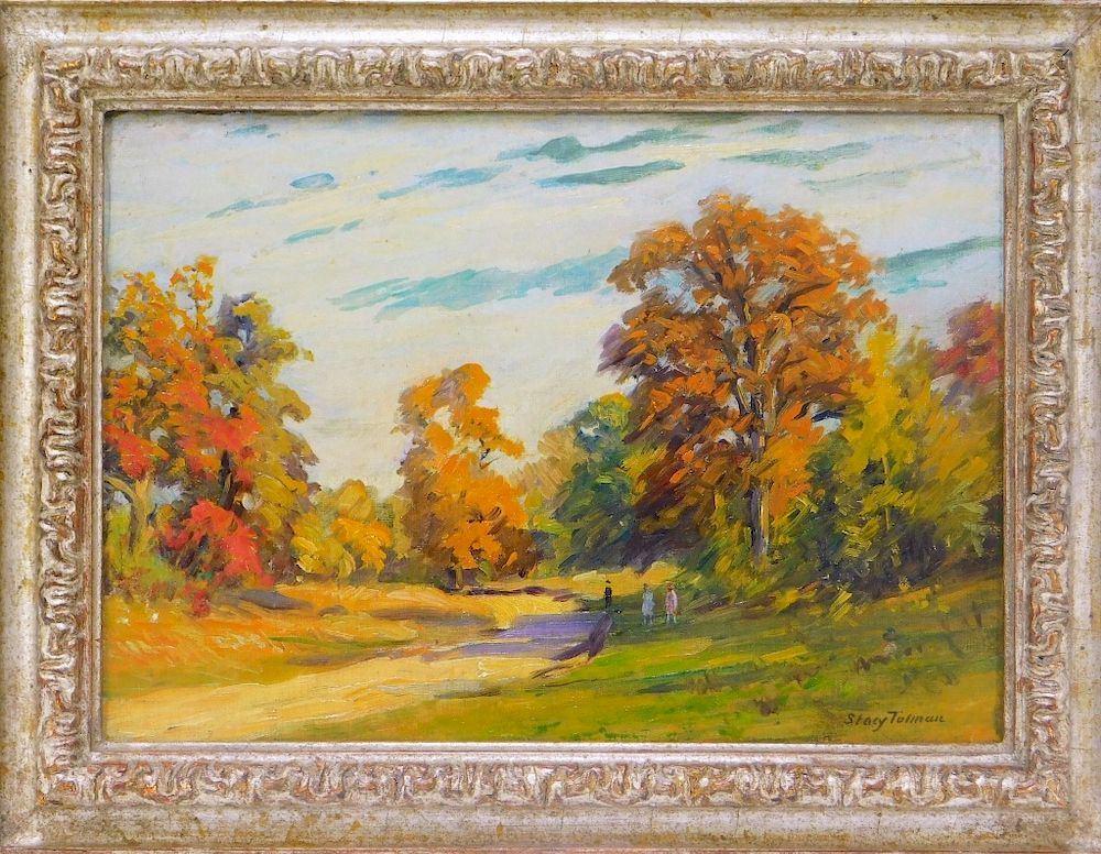 Appraisal: Stacy Tolman Impressionist Fall Landscape Painting Stacy Tolman Massachusetts Rhode