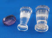 Appraisal: A mixed lot comprising two rock crystal seals one engraved