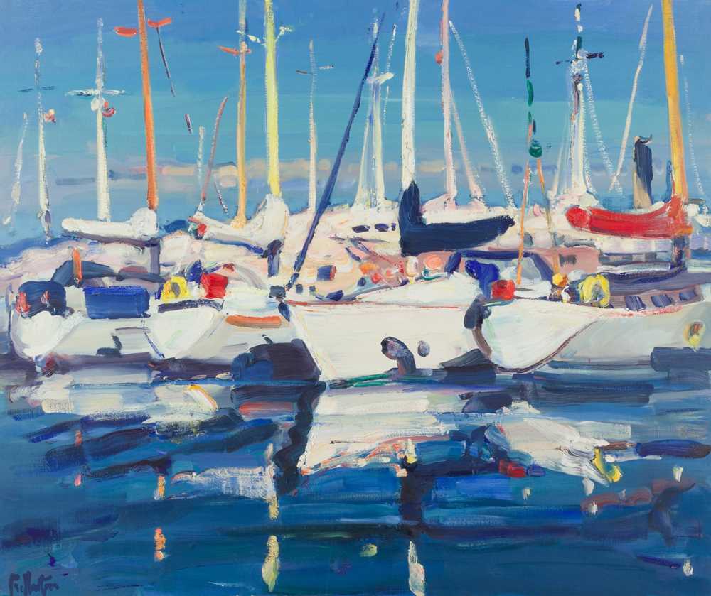 Appraisal: JAMES FULLARTON SCOTTISH - THE MARINA Signed oil on canvas