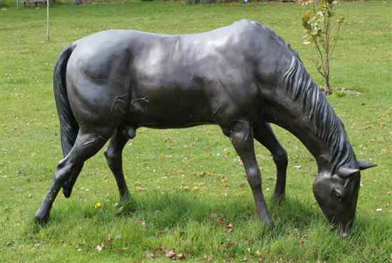 Appraisal: A modern near lifesize bronze model of a pony H