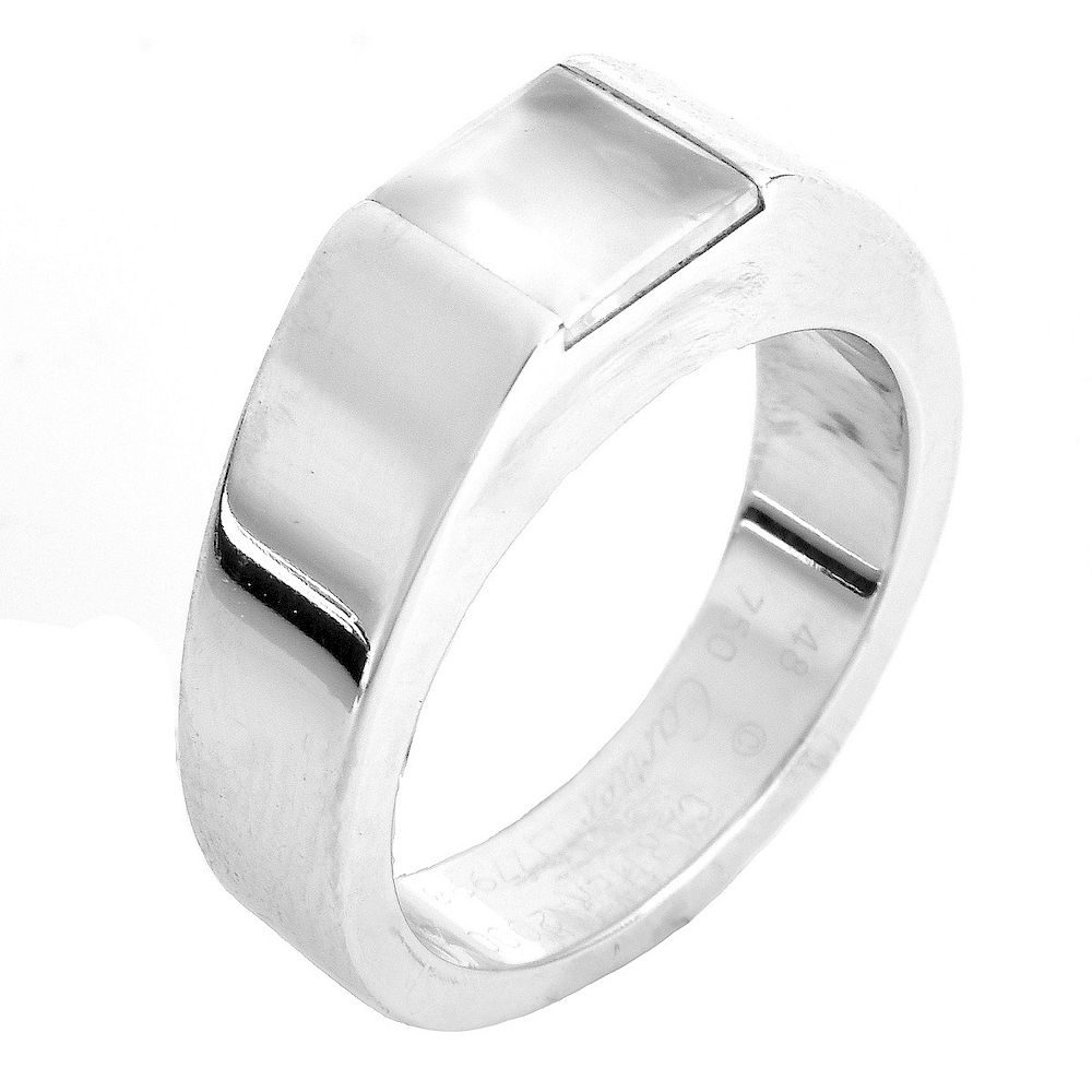 Appraisal: Cartier K Tank Ring Cartier White Karat White Gold and