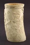 Appraisal: CHINESE IVORY CARVING - Ch'ing Dynasty Ivory Brush Vase decorated