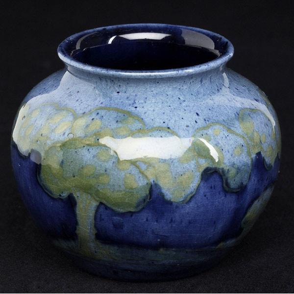 Appraisal: MOORCROFT Cabinet vase in the Moonlit Blue pattern - Stamped