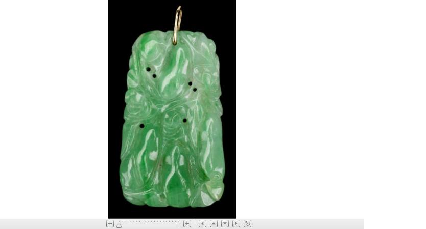 Appraisal: Chinese green jadeite pendant th century