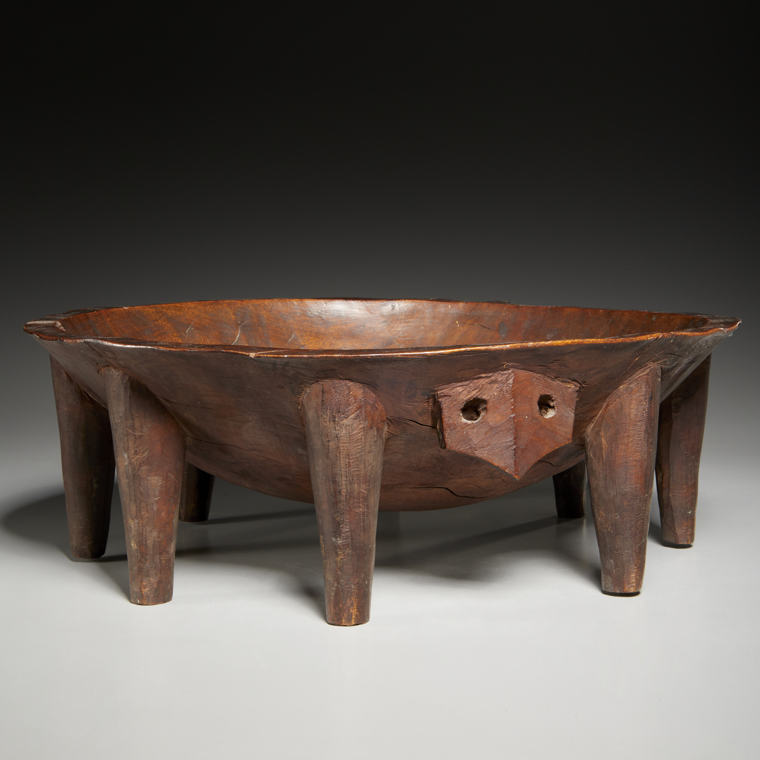 Appraisal: FIJIAN EIGHT-LEGGED TANOA KAVA BOWL likely th th c Fiji