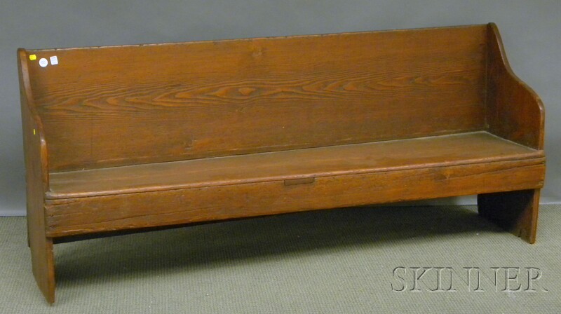 Appraisal: Country Pine Bench ht lg dp in