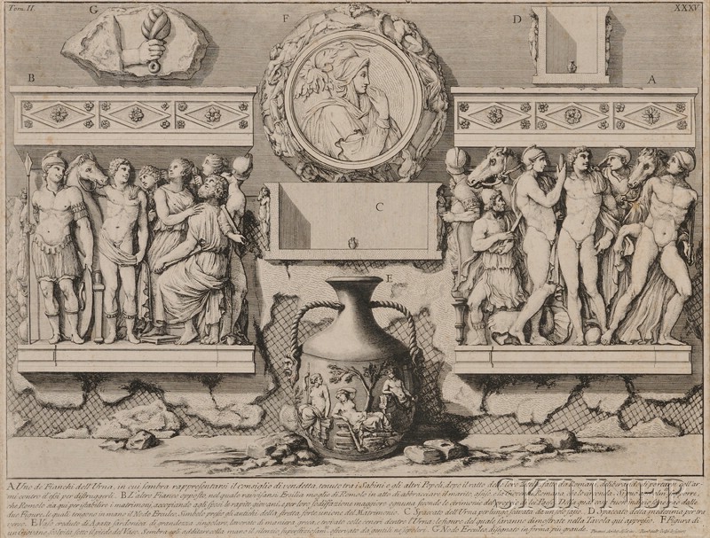 Appraisal: Giovanni Battista Piranesi Italian - Uno de'Fianchi dell'Urna An Image