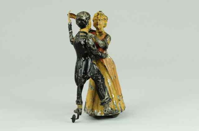 Appraisal: TANGO DANCERS Gunthermann Germany hand painted tin delightful toy rendition