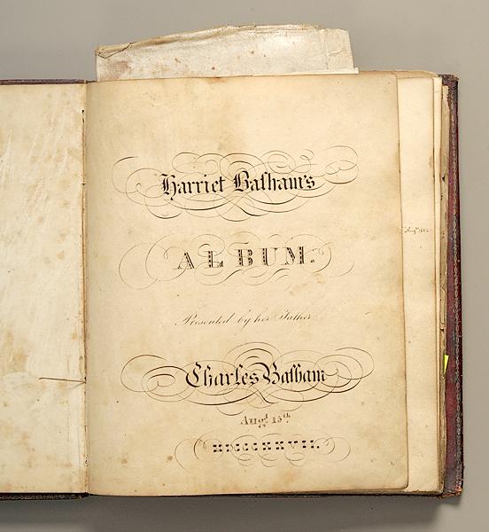 Appraisal: MEMORY ALBUM OF HARRIET BASHAM A leather memory book from