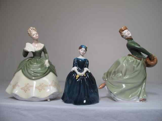 Appraisal: Three Royal Doulton porcelain figurines Includes ''Grace''HN ''Soiree'' HN and