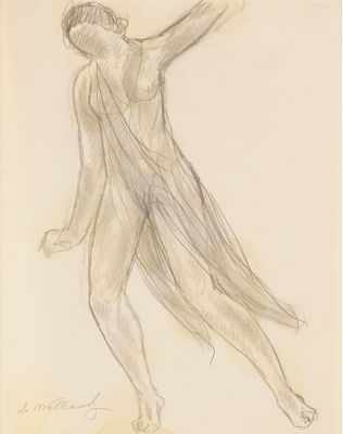 Appraisal: Abraham Walkowitz Russian American - Isadora Duncan Graphite on paper