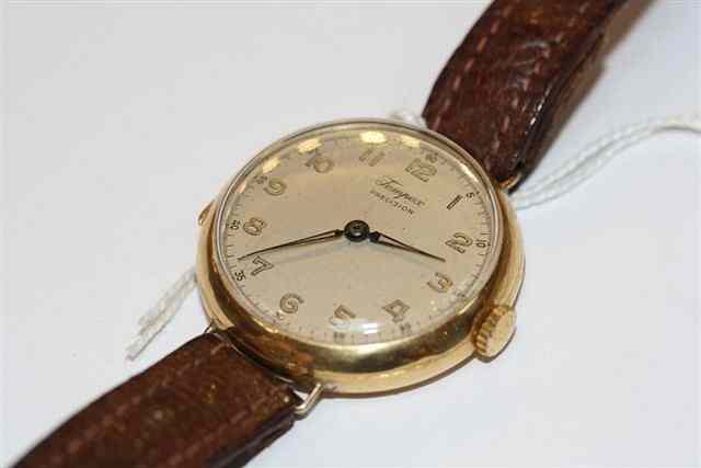 Appraisal: A GENTLEMANS CT GOLD TEMPEX PRECISION WRIST WATCH with Arabic