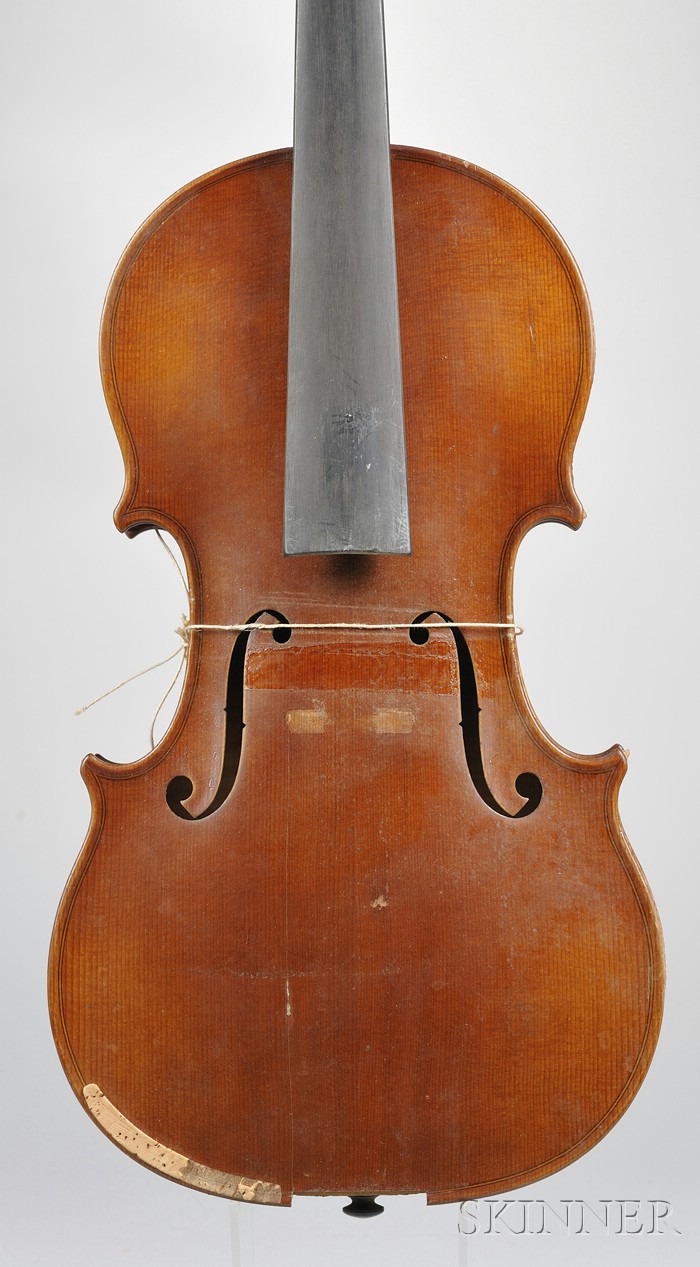 Appraisal: Modern Violin Fritz Monnig Markneukirchen c bearing the maker's label