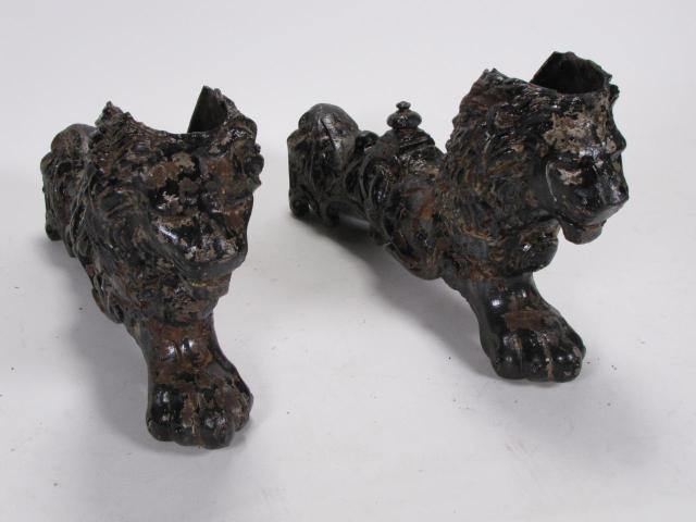 Appraisal: Pair of cast metal legs off of a Brunswick Balke