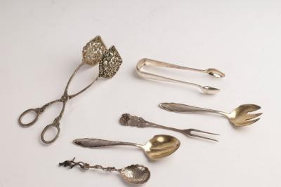 Appraisal: A small quantity of Continental silver including standard spoon and