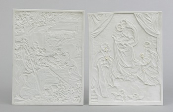 Appraisal: Another Lot of Two Lithophane Plaques Another lot of two