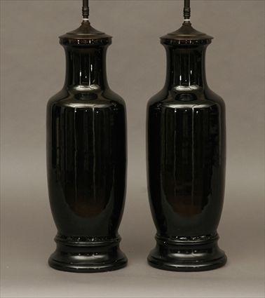 Appraisal: Pair of Chinese Vases Mounted as Lamps