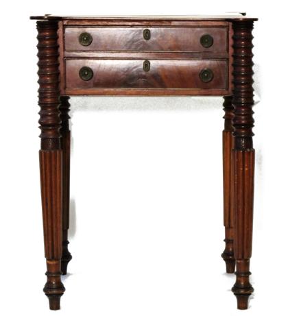 Appraisal: Federal mahogany worktable new england circa