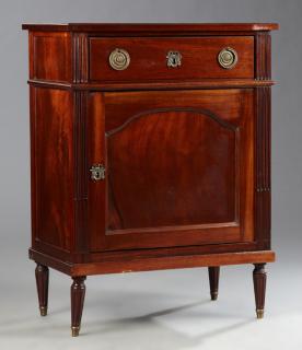 Appraisal: French Louis XVI Style Carved Mahogany Confiturier French Louis XVI