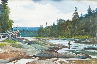 Appraisal: Ogden M Pleissner - Study for Upper Malbaie Grande River