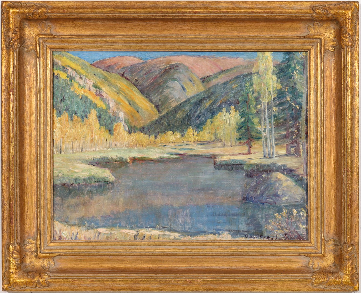 Appraisal: CHARLES H REYNOLDS - OIL ON PANELCharles Henry Reynolds -