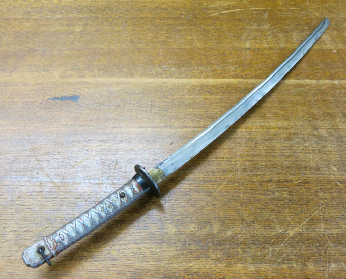 Appraisal: SECOND WORLD WAR TYPE NCO SAMURAI SWORD slight curve blade