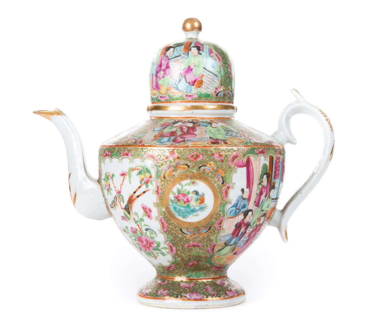 Appraisal: Chinese Export Rose Medallion porcelain coffee pot circa in H