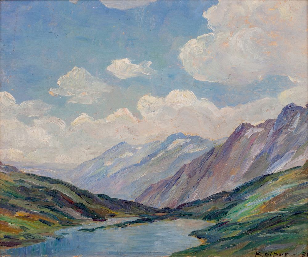 Appraisal: Hans Kleiber German American - Wyoming Lake Big Horn Mountains