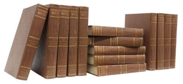 Appraisal: lot of Italian library shelf encyclopedia books Enciclopedia Motta volumes