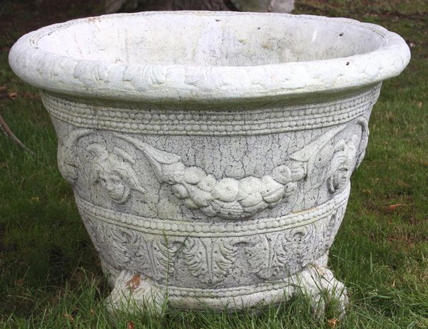 Appraisal: Cement garden planter h x dia Good condition EST '