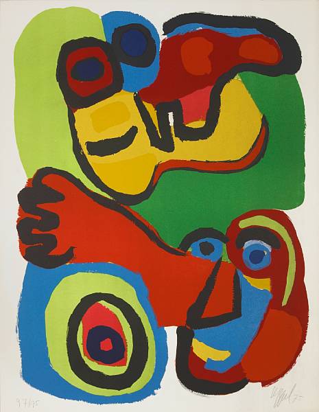 Appraisal: Karel Appel Dutch - Seeing Eyes Lithograph in colors on