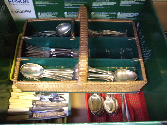 Appraisal: A large quantity of mostly plated table flatware including rat