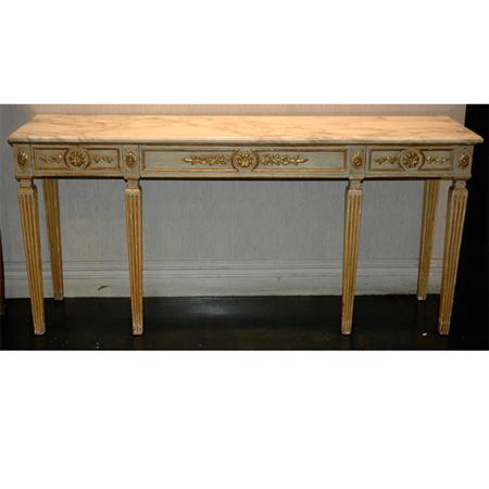 Appraisal: Louis XV Style Ivory Painted and Gilt-Wood Console Estimate -