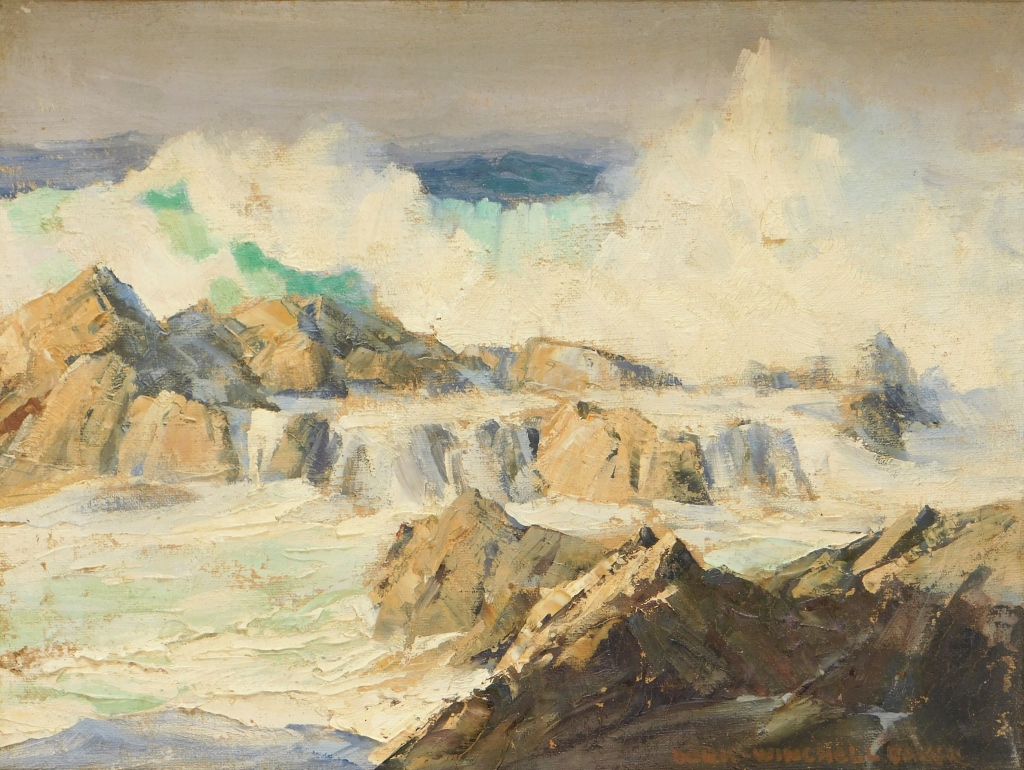 Appraisal: DORIS WINCHELL BAKER SEASCAPE PAINTING California - Impressionist depiction of