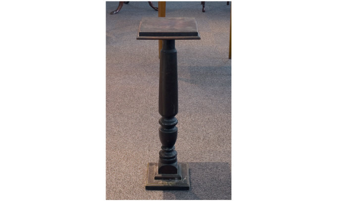 Appraisal: Mahogany Pedestal Jardiniere Stand With Square Top Leading To A