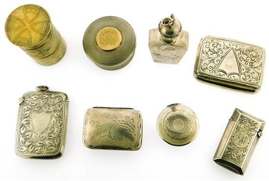 Appraisal: SILVER Sterling vessels including some with English hallmarks eight pieces