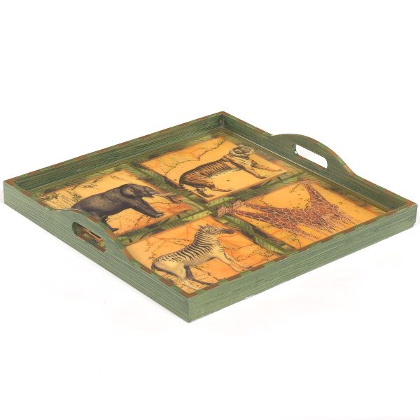 Appraisal: ANNIE MODICA DECOUPAGE TRAY x Annie Modica decoupage tray featuring