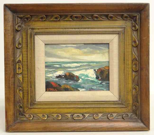 Appraisal: Painting oil on canvas seascape signed ''O' Dell'' sight ''